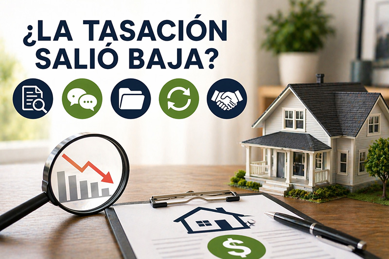 ¿La tasación salió baja?